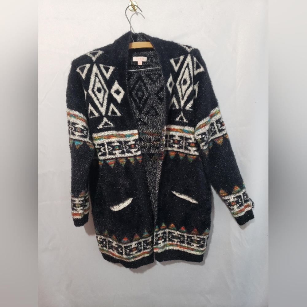 Luxmi Fuzzy Southwestern Sweater Size Medium